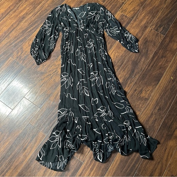 Z Supply Black Floral Celina Abstract Maxi Dress - Picture 3 of 6